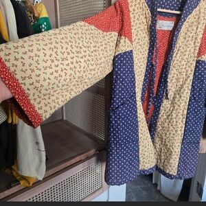 Patchwork Quilted Jacket with Floral Patterns